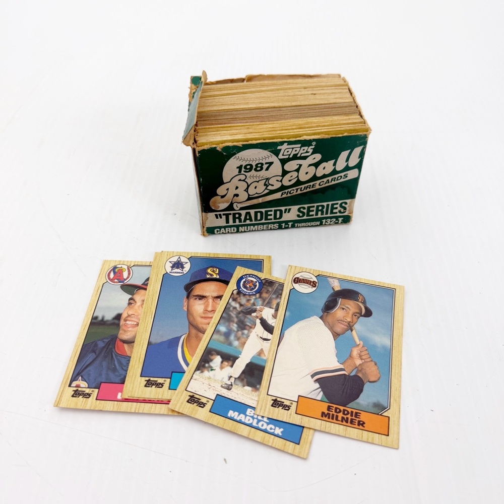 Vintage 1987 Topps Baseball Picture Trading Traded Series Cards 1-132 Complete